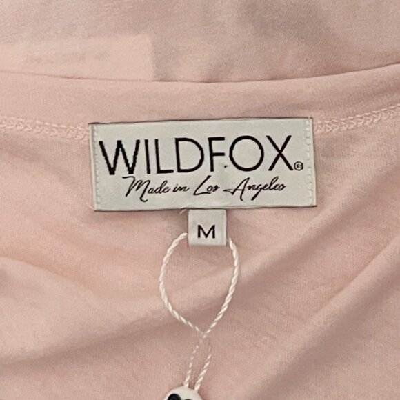 Wildfox Oversized Maxwell Pink Lace Up Half Sleeve Over1/2 sized Top NWT - Picture 5 of 8
